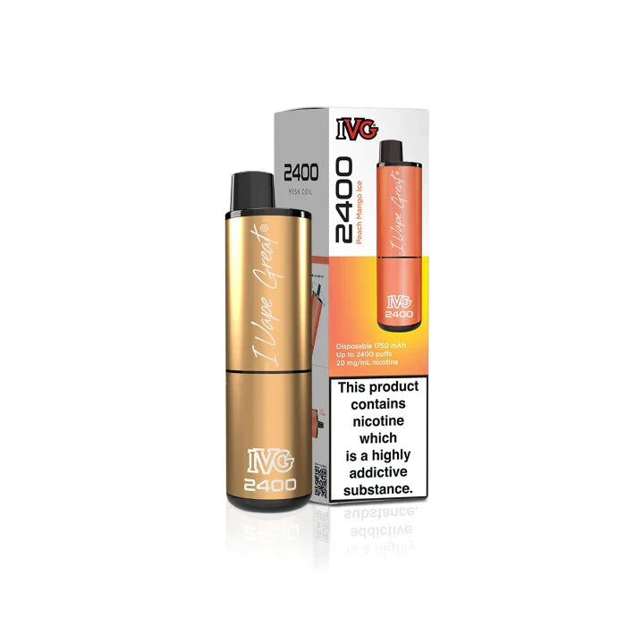 IVG 2400 Prefilled 4 in 1 Vape - Peach mango ice