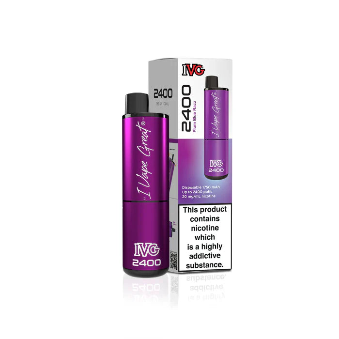 IVG 2400 Prefilled 4 in 1 Vape - Plum blue razz