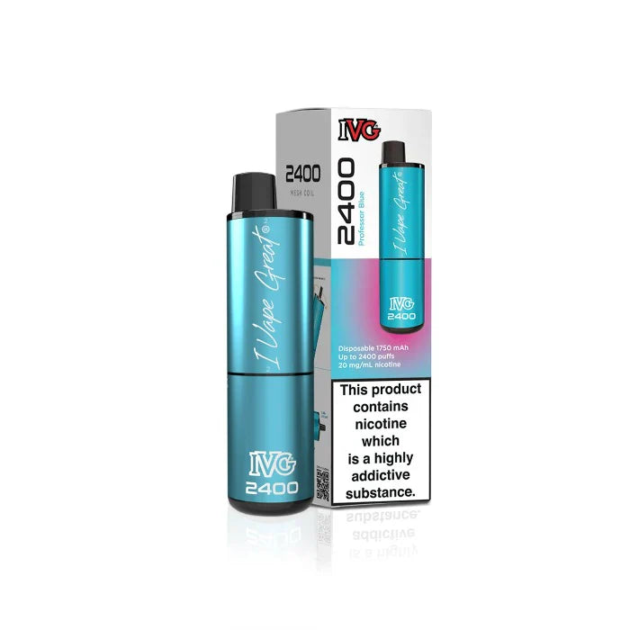 IVG 2400 Prefilled 4 in 1 Vape - Professor Blue