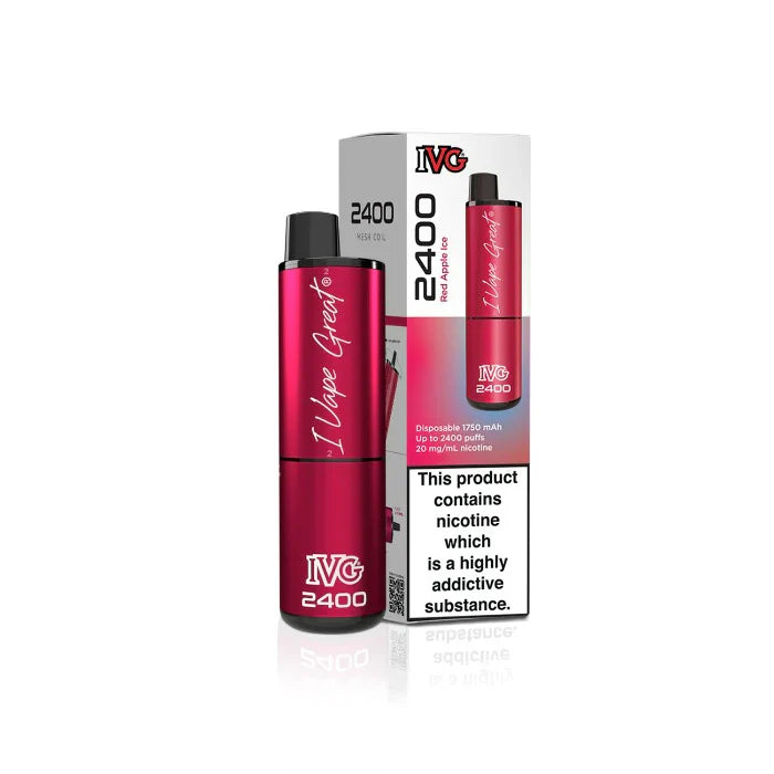 IVG 2400 Prefilled 4 in 1 Vape - Red Apple ice