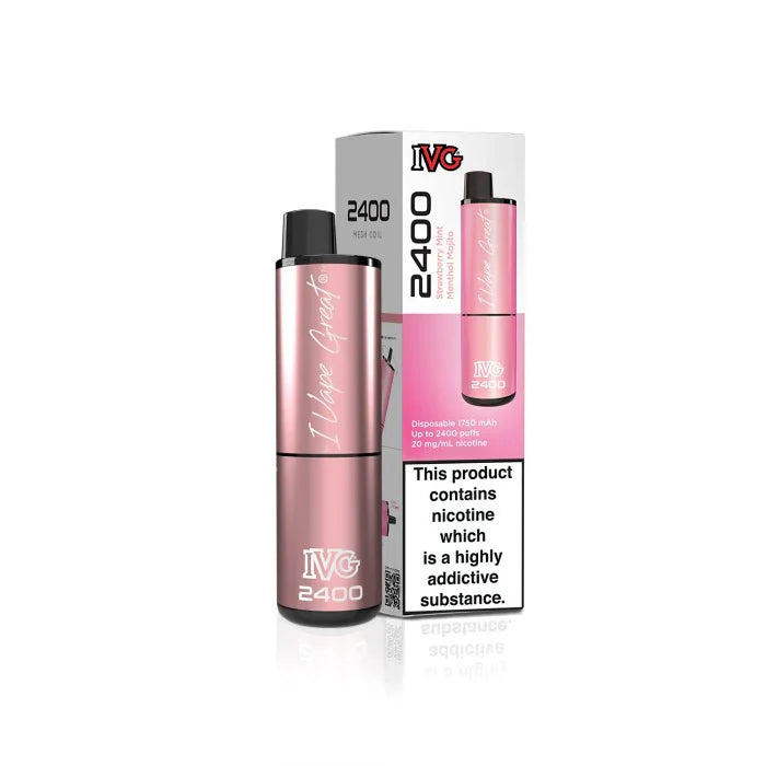 IVG 2400 Prefilled 4 in 1 Vape - Strawberry Mint Mojito