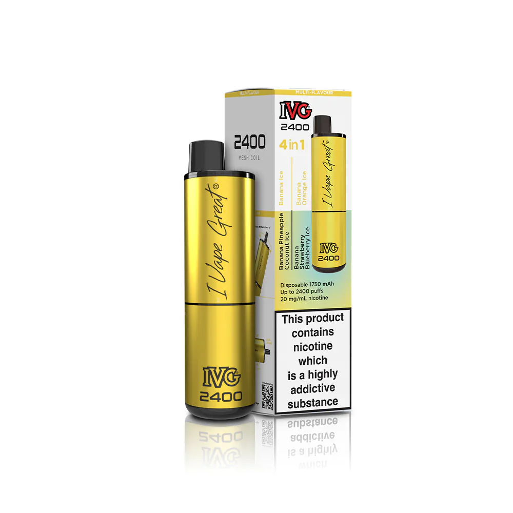 IVG 2400 Prefilled 4 in 1  Vape - Banana edition