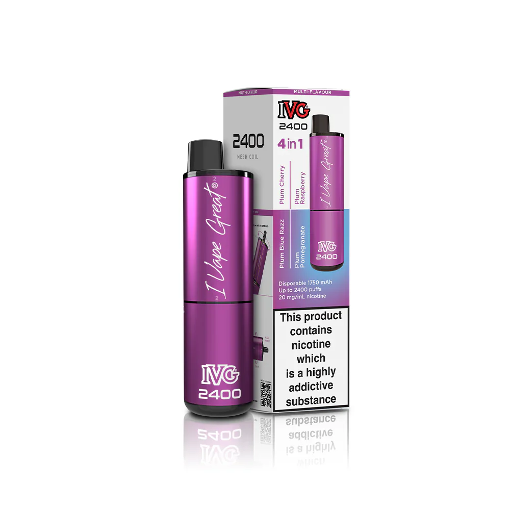 IVG 2400 Prefilled 4 in 1 Vape - Plum edition