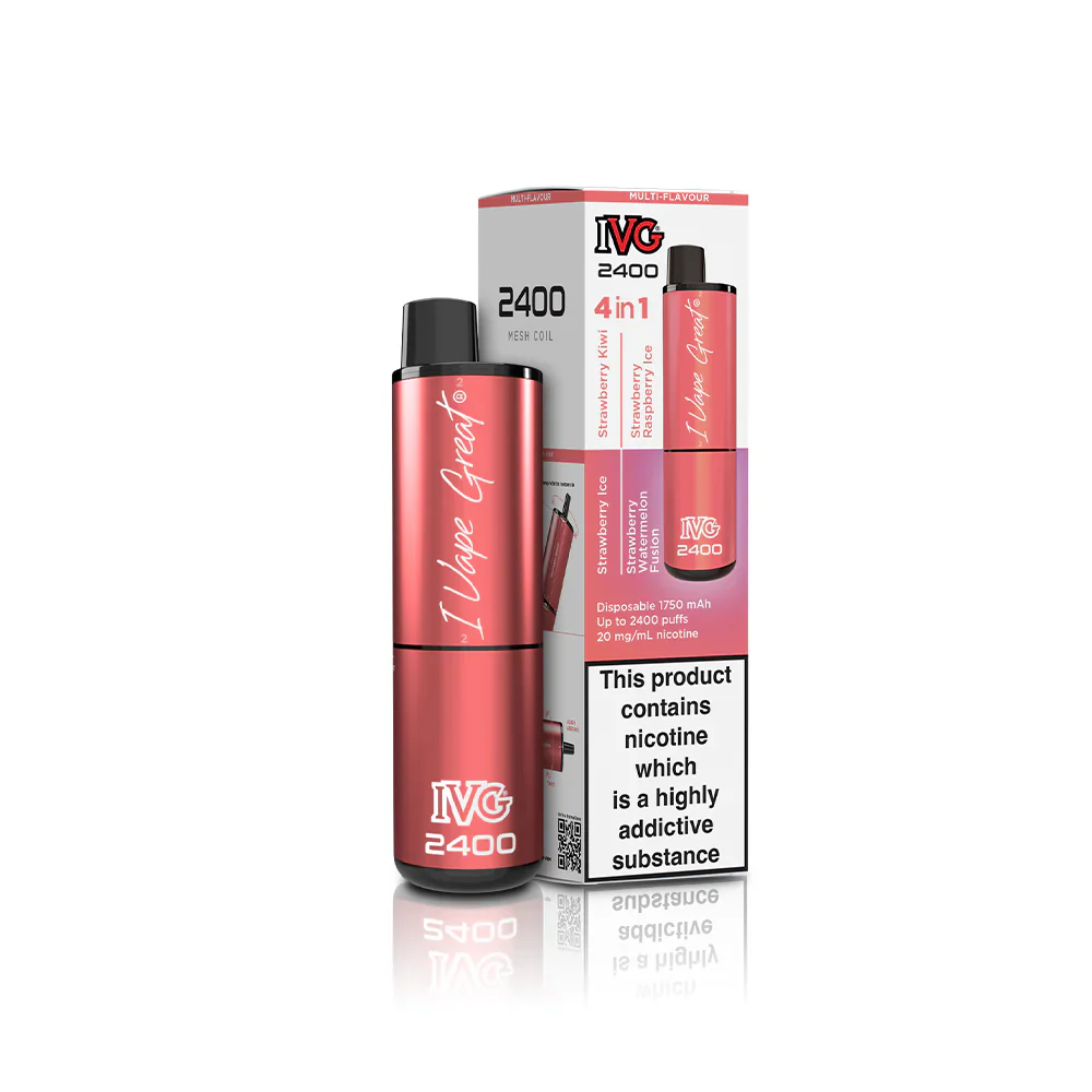 IVG 2400 Prefilled 4 in 1 Vape - Strawberry edition