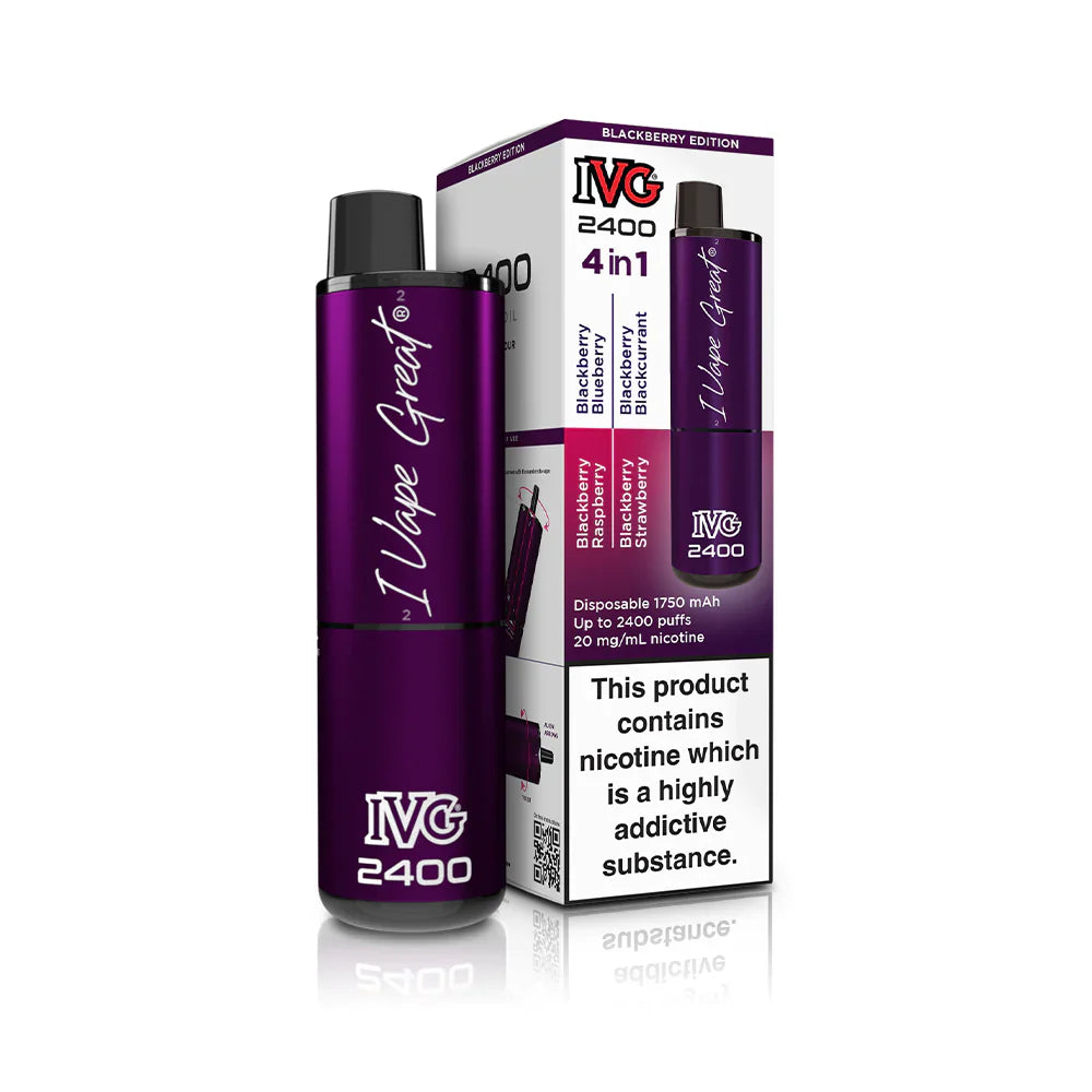 IVG 2400 Prefilled 4 in 1 Vape - BlackBerry Edition