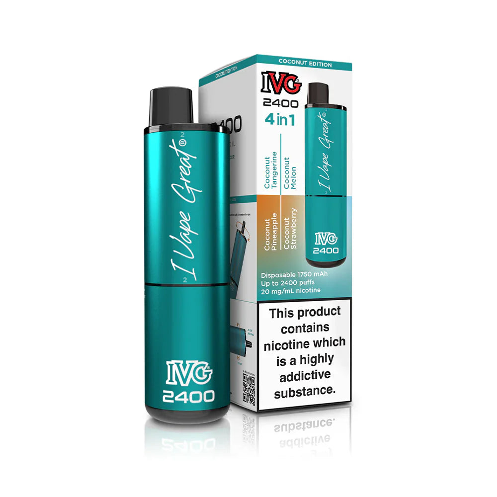 IVG 2400 Prefilled 4 in 1 Vape - Coconut edition