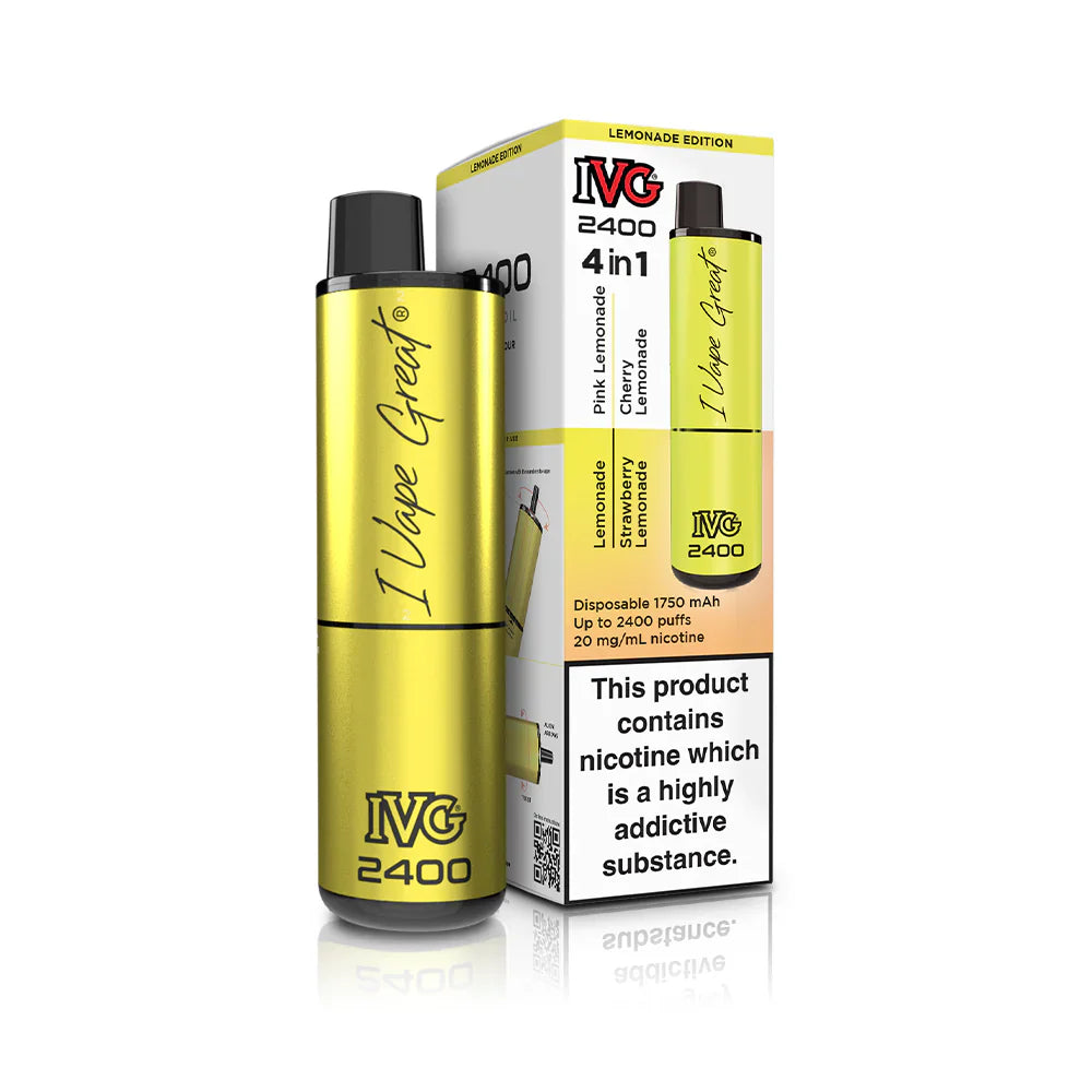 IVG 2400 Prefilled 4 in 1 Vape - Lemonade edition