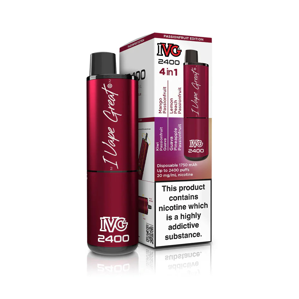 IVG 2400 Prefilled 4 in 1 Vape - Passionfruit edition