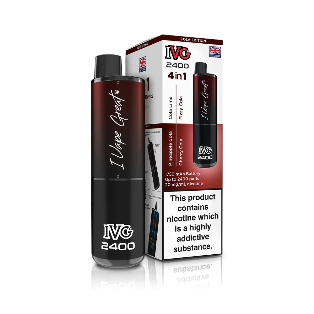 IVG 2400 Prefilled 4 in 1 Vape - Cola edition