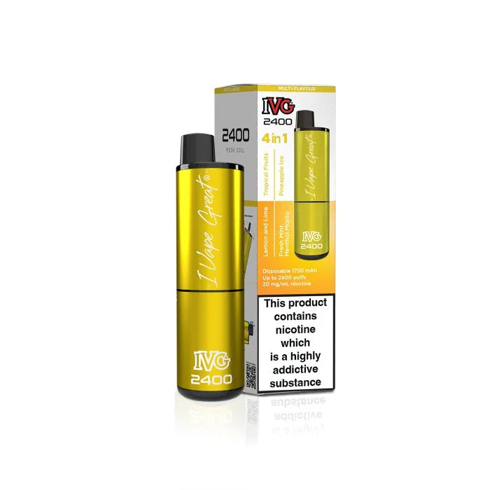 IVG 2400 Prefilled 4 in 1 Vape - Yellow edition