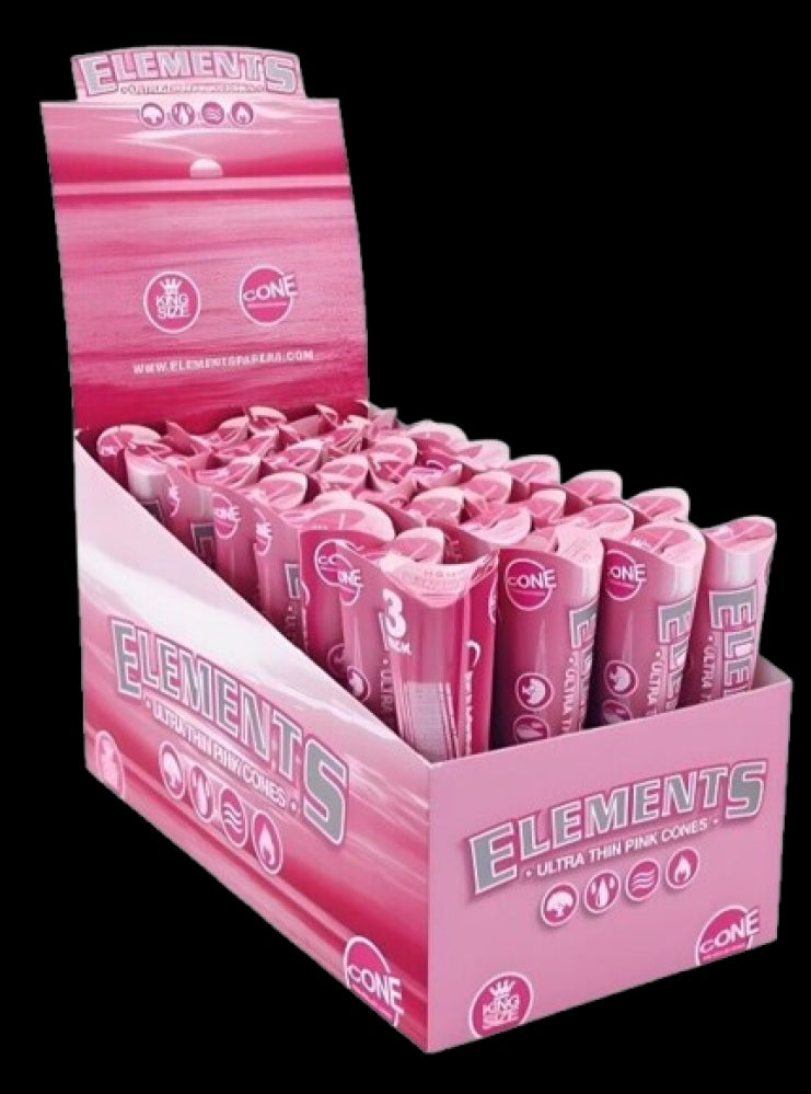 Elements Ultra Thin Pink Cones | Box of 32