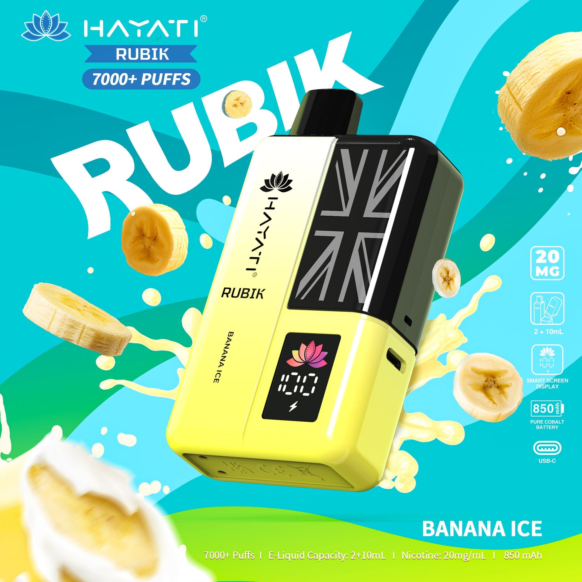Hayati Rubik 7000 Puffs Disposable Vape| Best Price | UK | Vapes Wholesale - vapeswholesale