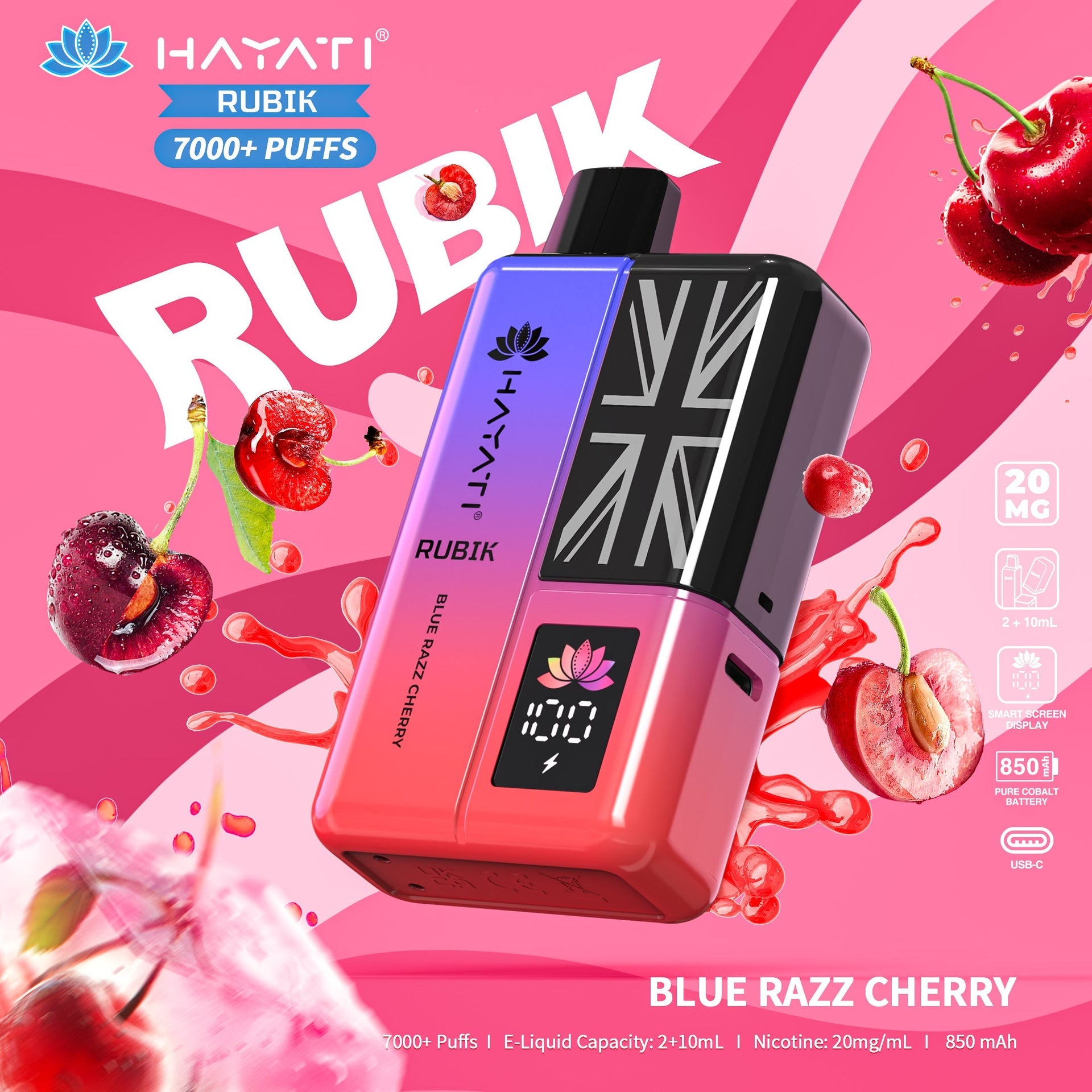 Hayati Rubik 7000 Puffs Disposable Vape| Best Price | UK | Vapes Wholesale - vapeswholesale