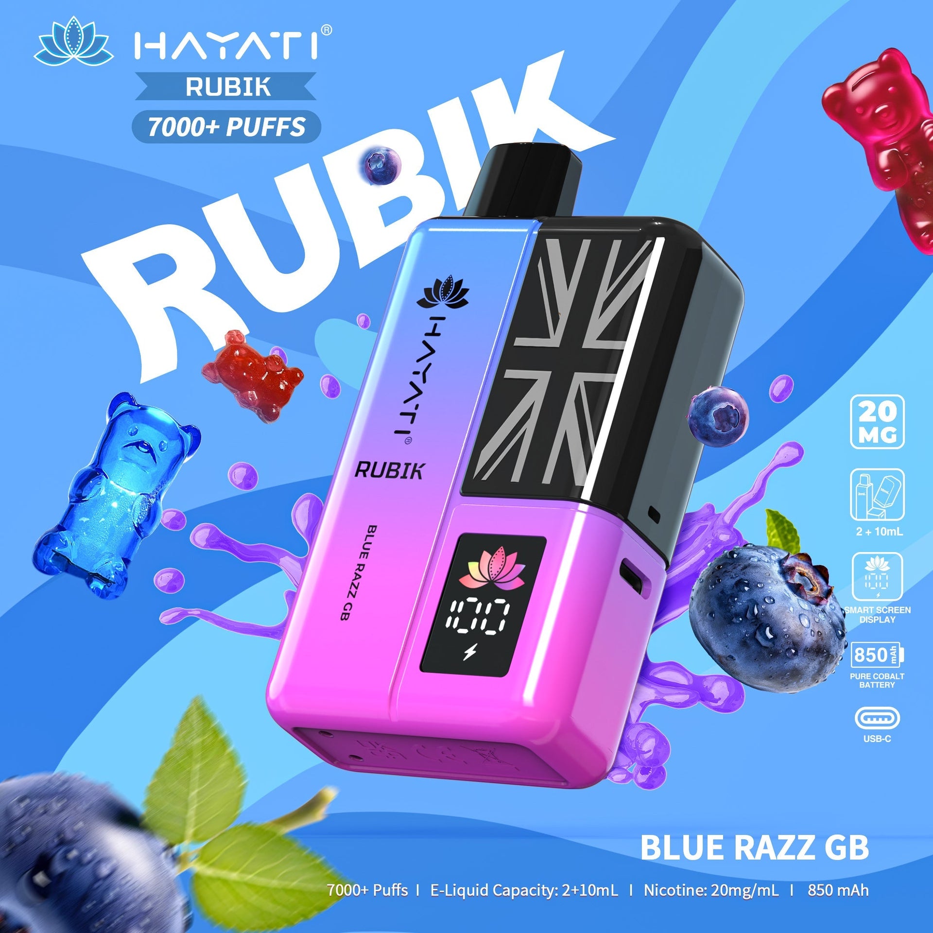 Hayati Rubik 7000 Puffs Disposable Vape| Best Price | UK | Vapes Wholesale - vapeswholesale