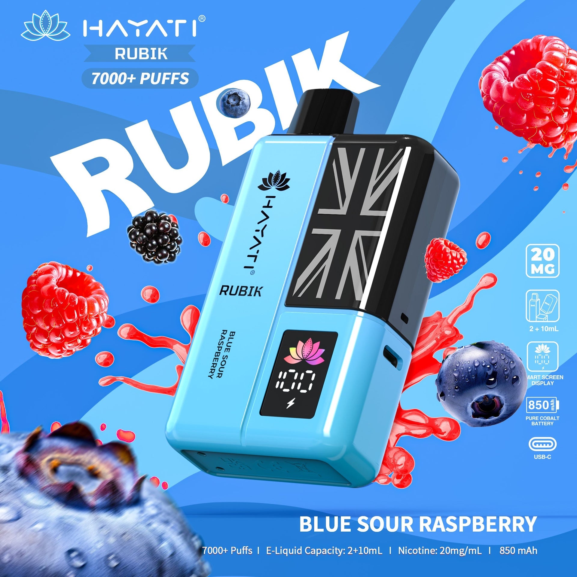 Hayati Rubik 7000 Puffs Disposable Vape| Best Price | UK | Vapes Wholesale - vapeswholesale
