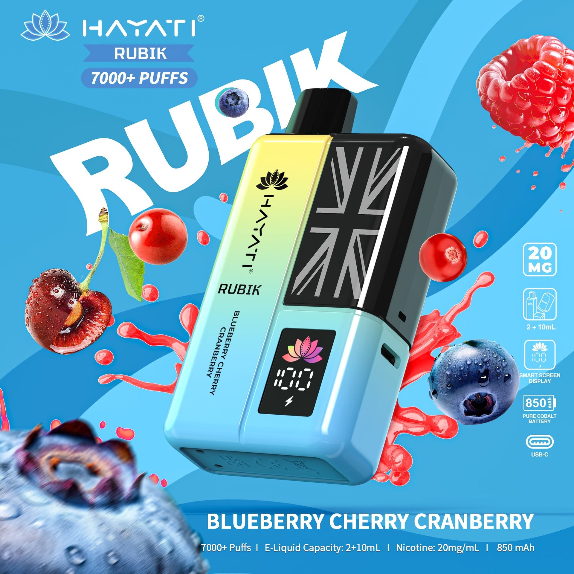 Hayati Rubik 7000 Puffs Disposable Vape| Best Price | UK | Vapes Wholesale - vapeswholesale