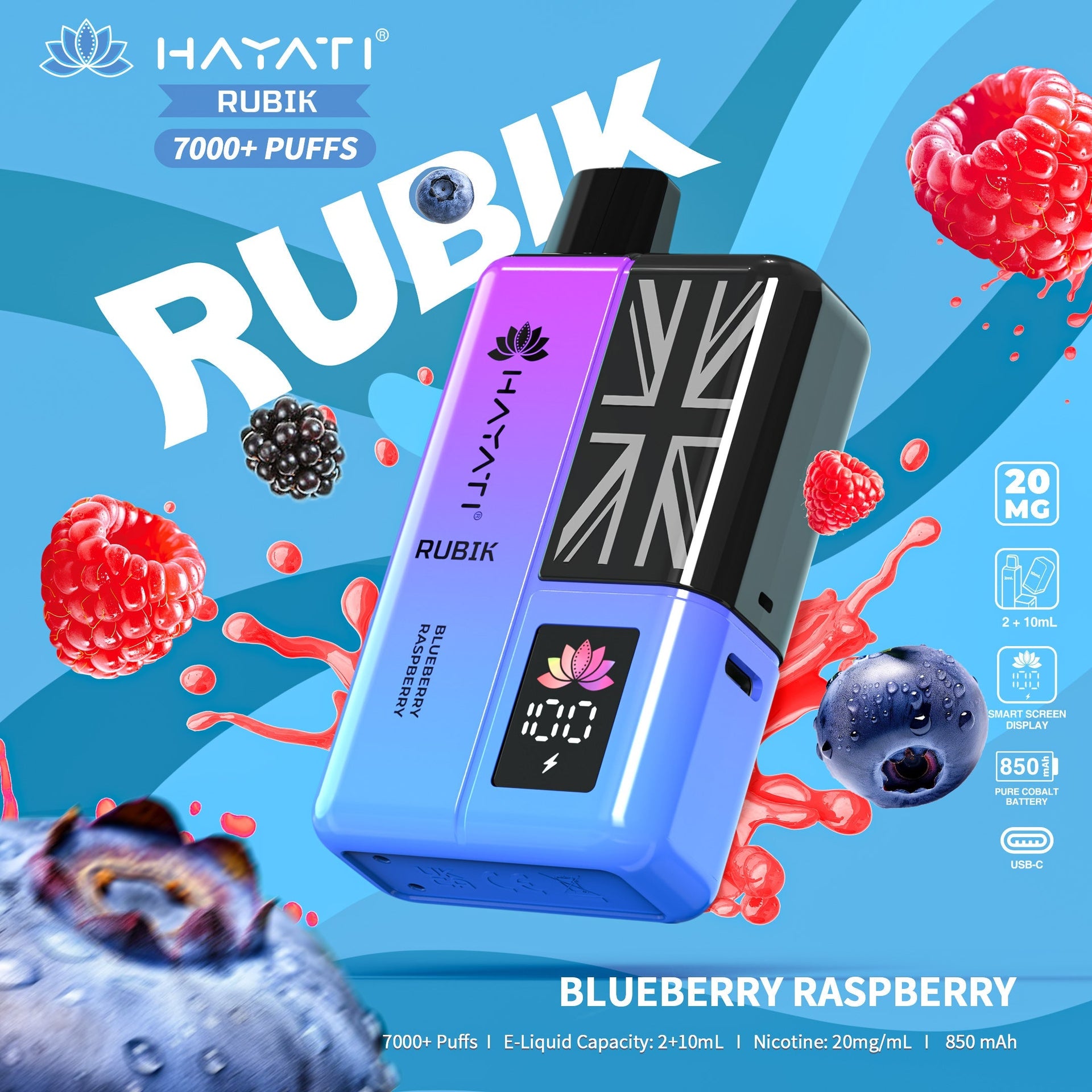 Hayati Rubik 7000 Puffs Disposable Vape| Best Price | UK | Vapes Wholesale - vapeswholesale