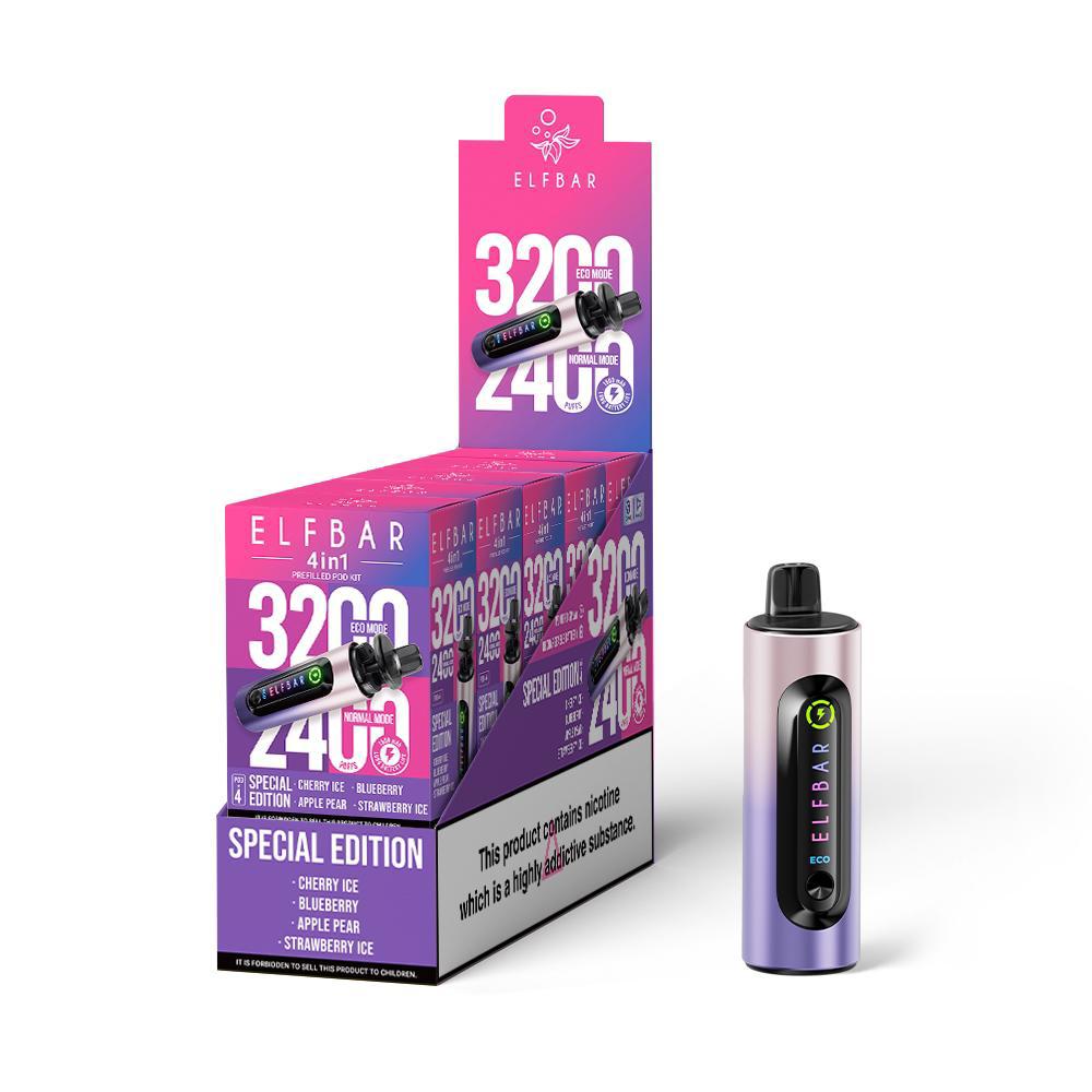 Elf Bar 3200 4-in-1 Prefilled Pod Kit - Four Flavours UK