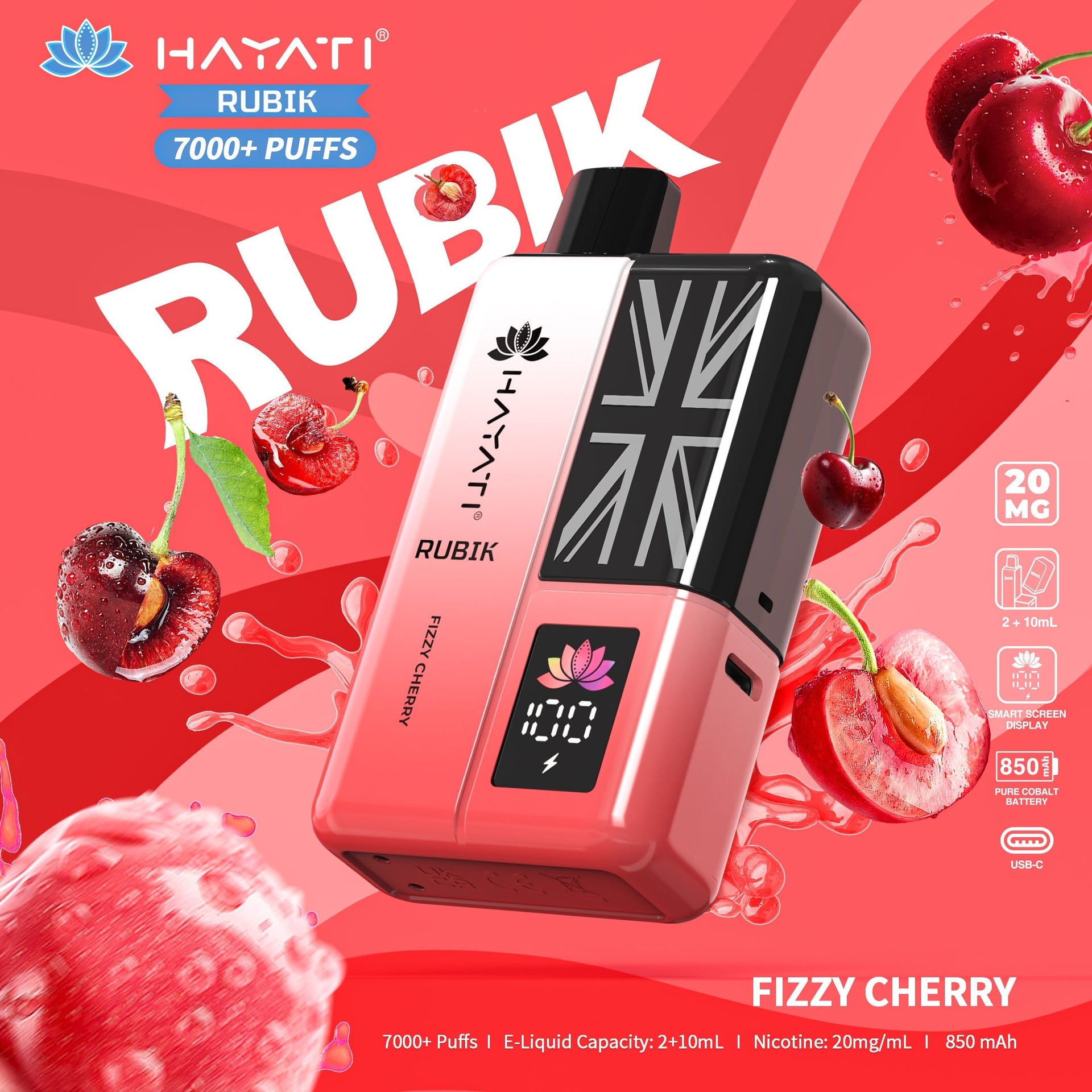Hayati Rubik 7000 Puffs Disposable Vape| Best Price | UK | Vapes Wholesale - vapeswholesale
