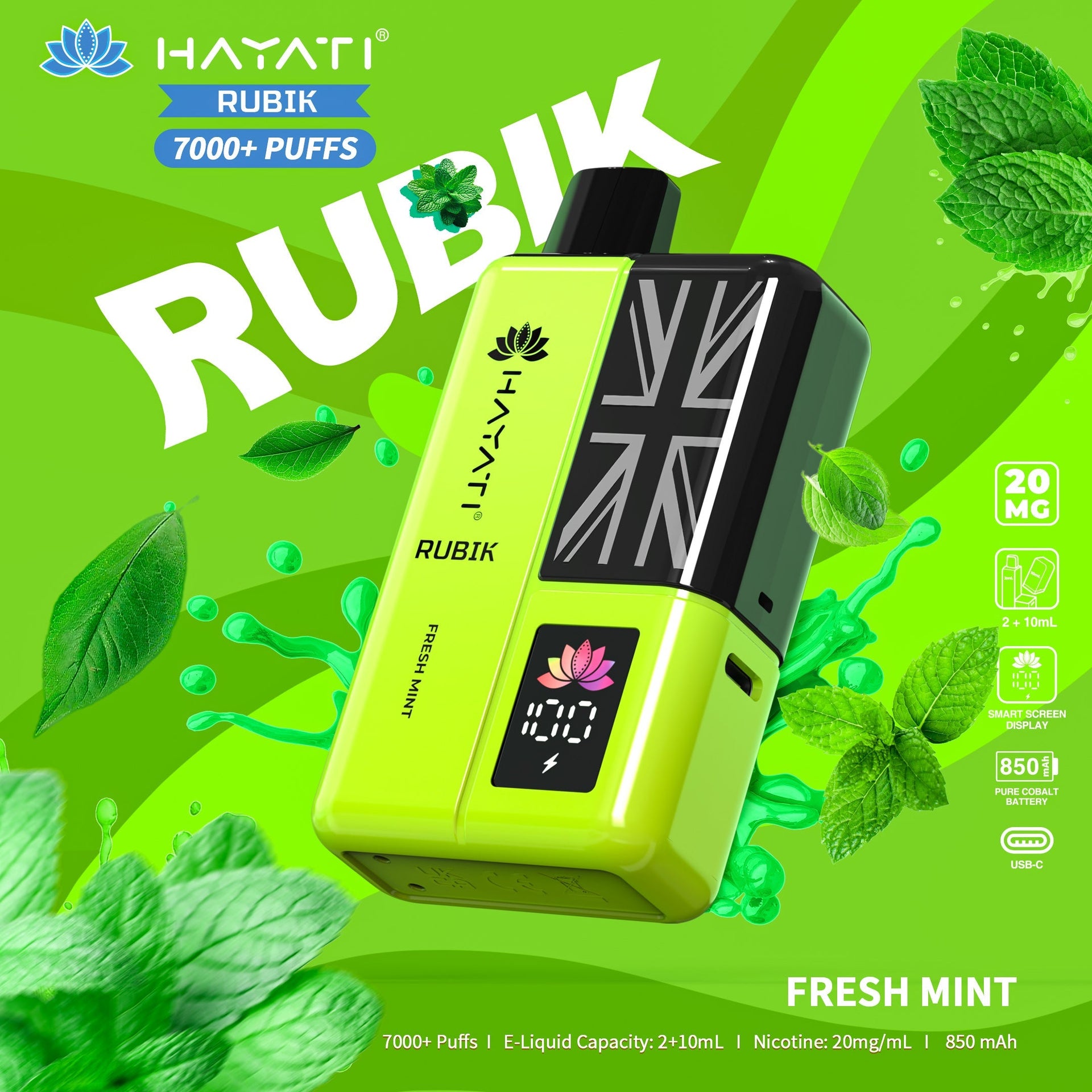 Hayati Rubik 7000 Puffs Disposable Vape| Best Price | UK | Vapes Wholesale - vapeswholesale