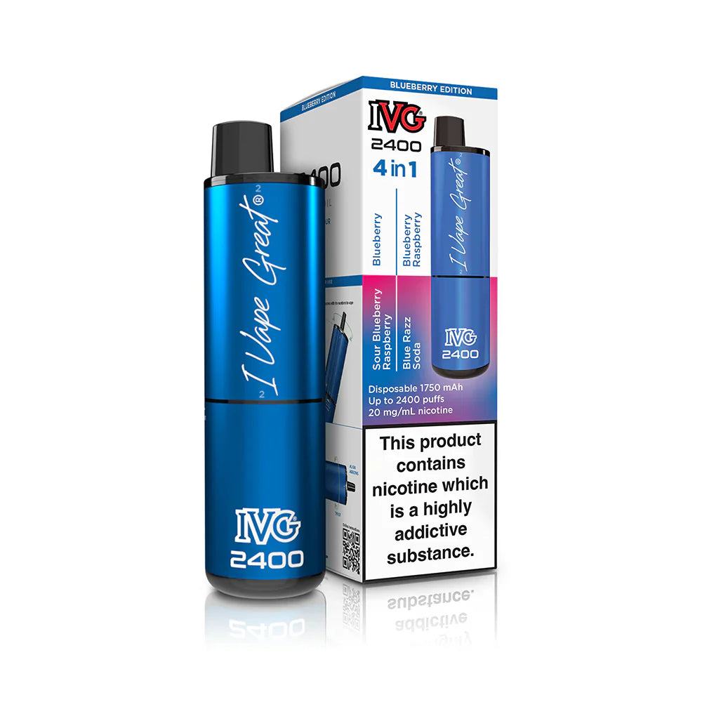 IVG 2400 Prefilled 4 in 1  Vape - Blueberry edition