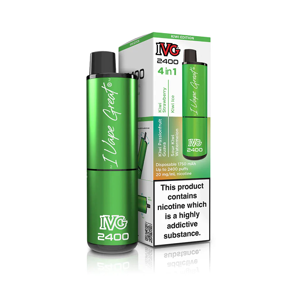 IVG 2400 Prefilled 4 in 1 Vape - Kiwi edition