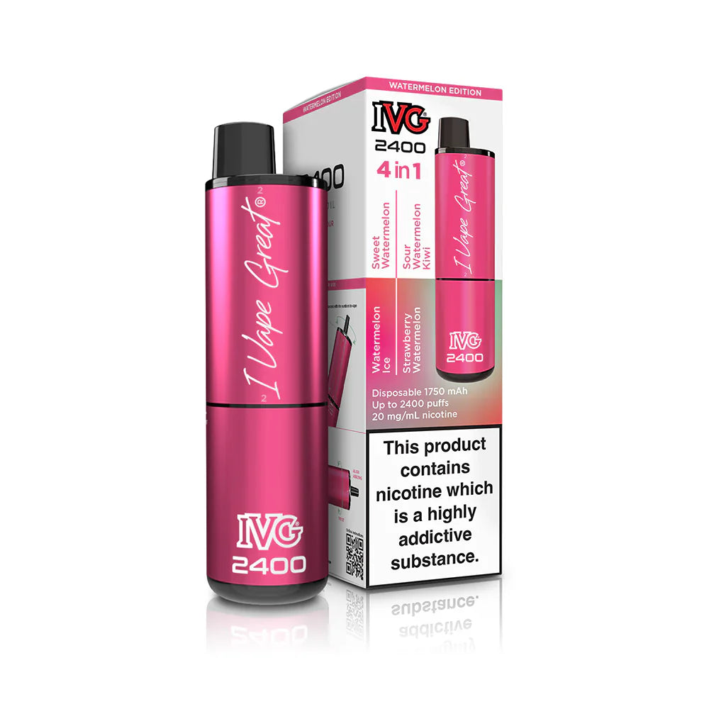 IVG 2400 Prefilled 4 in 1 Vape - Watermelon edition
