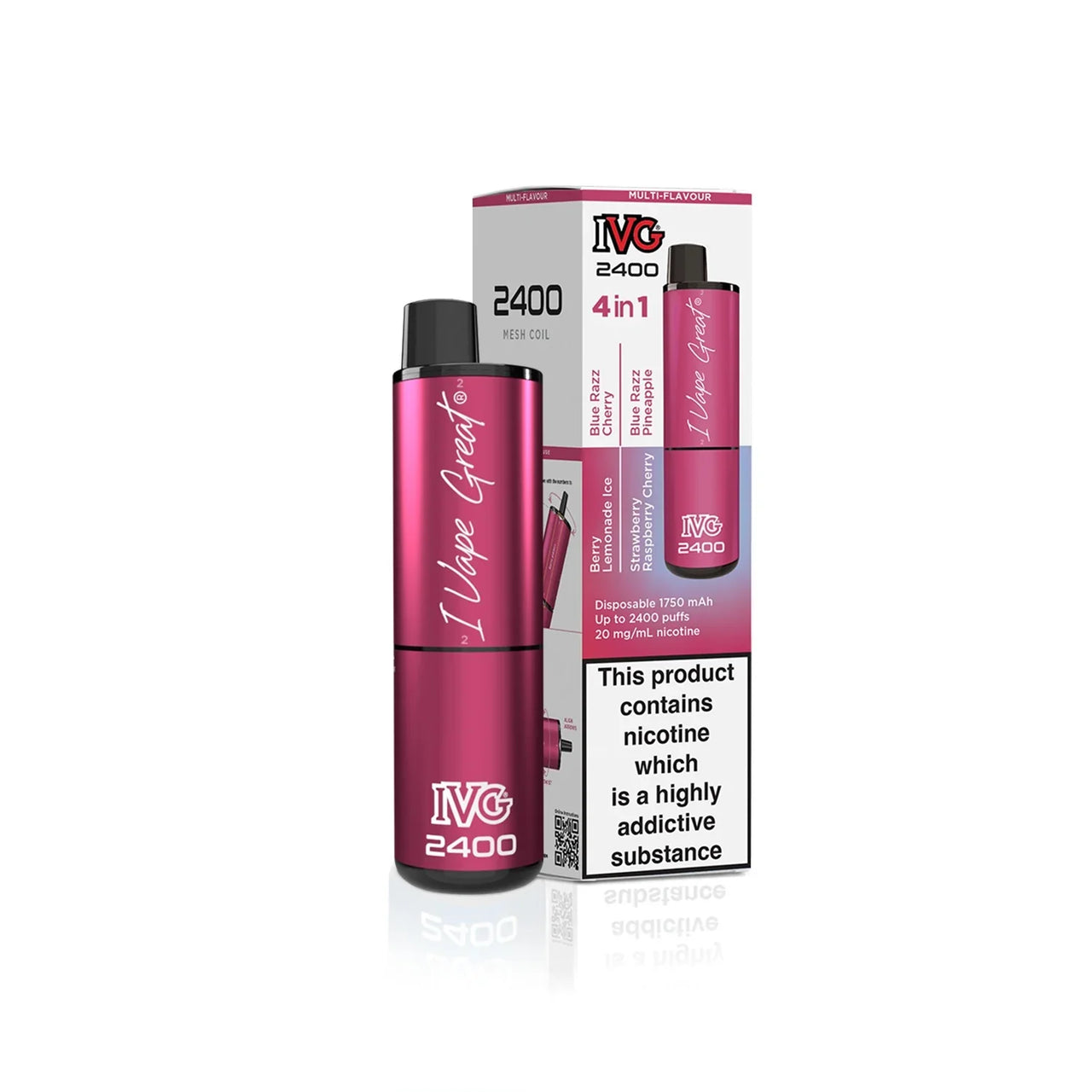 IVG 2400 Prefilled 4 in 1 Vape - Berry Edition
