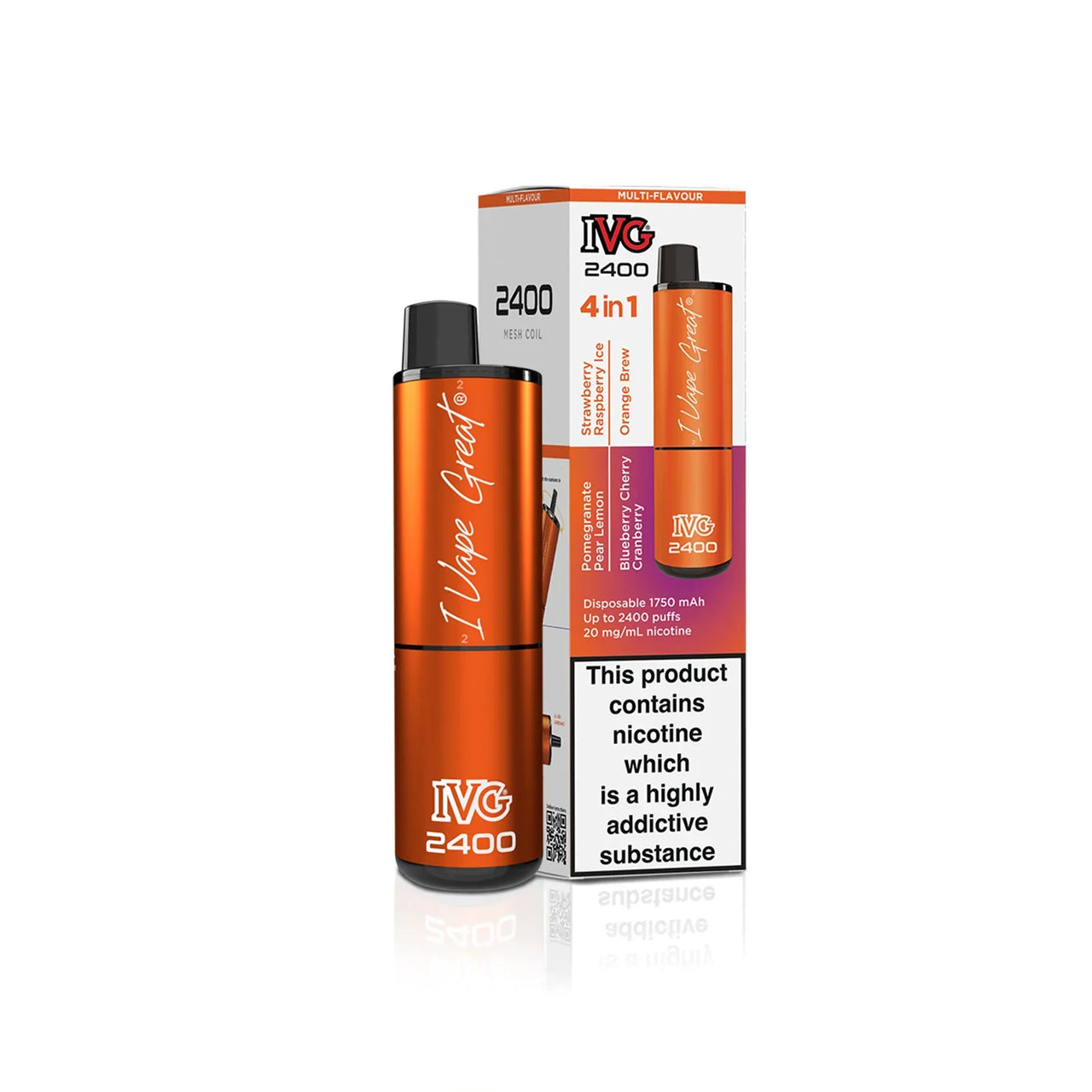 IVG 2400 Prefilled 4 in 1  Vape - Juicy edition