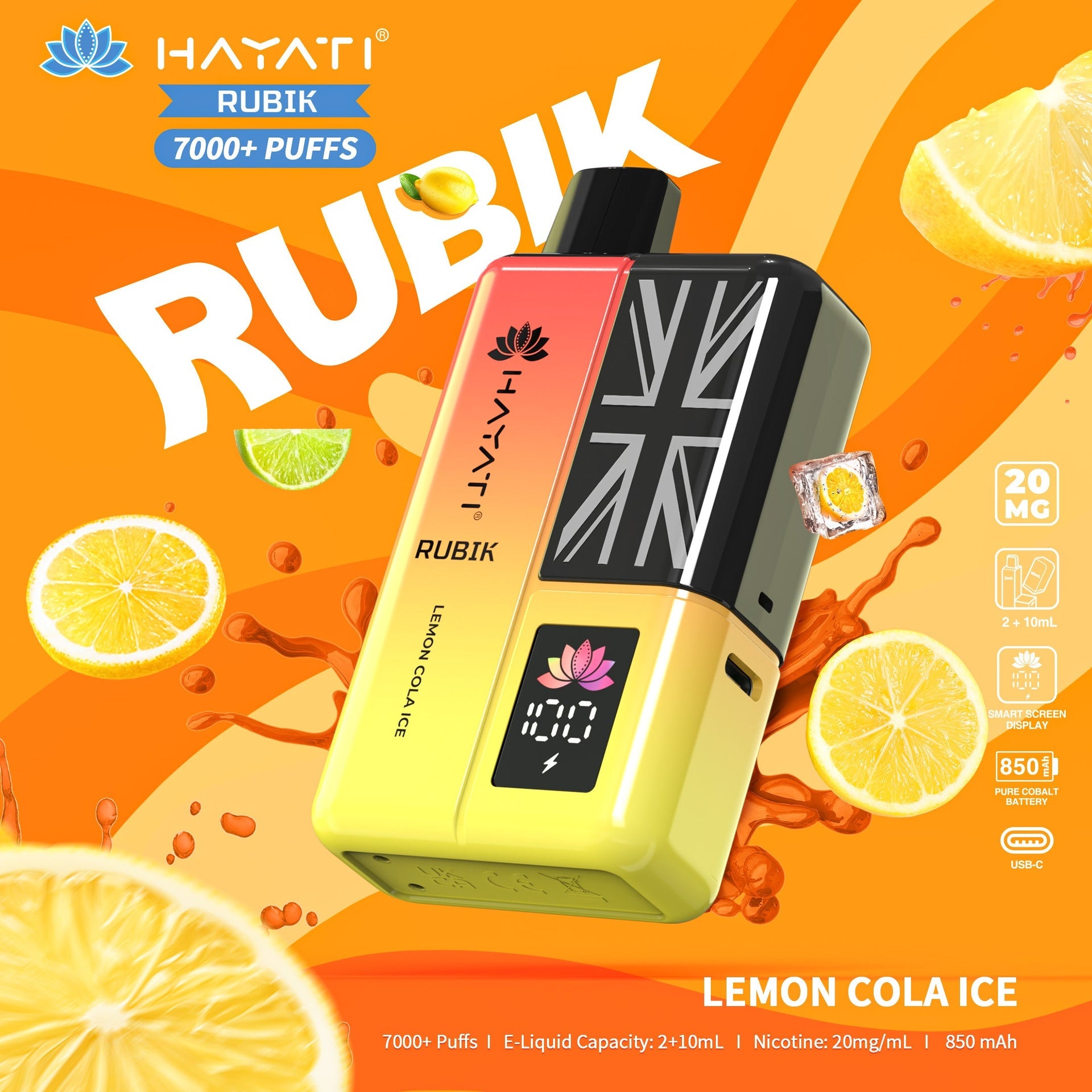 Hayati Rubik 7000 Puffs Disposable Vape| Best Price | UK | Vapes Wholesale - vapeswholesale