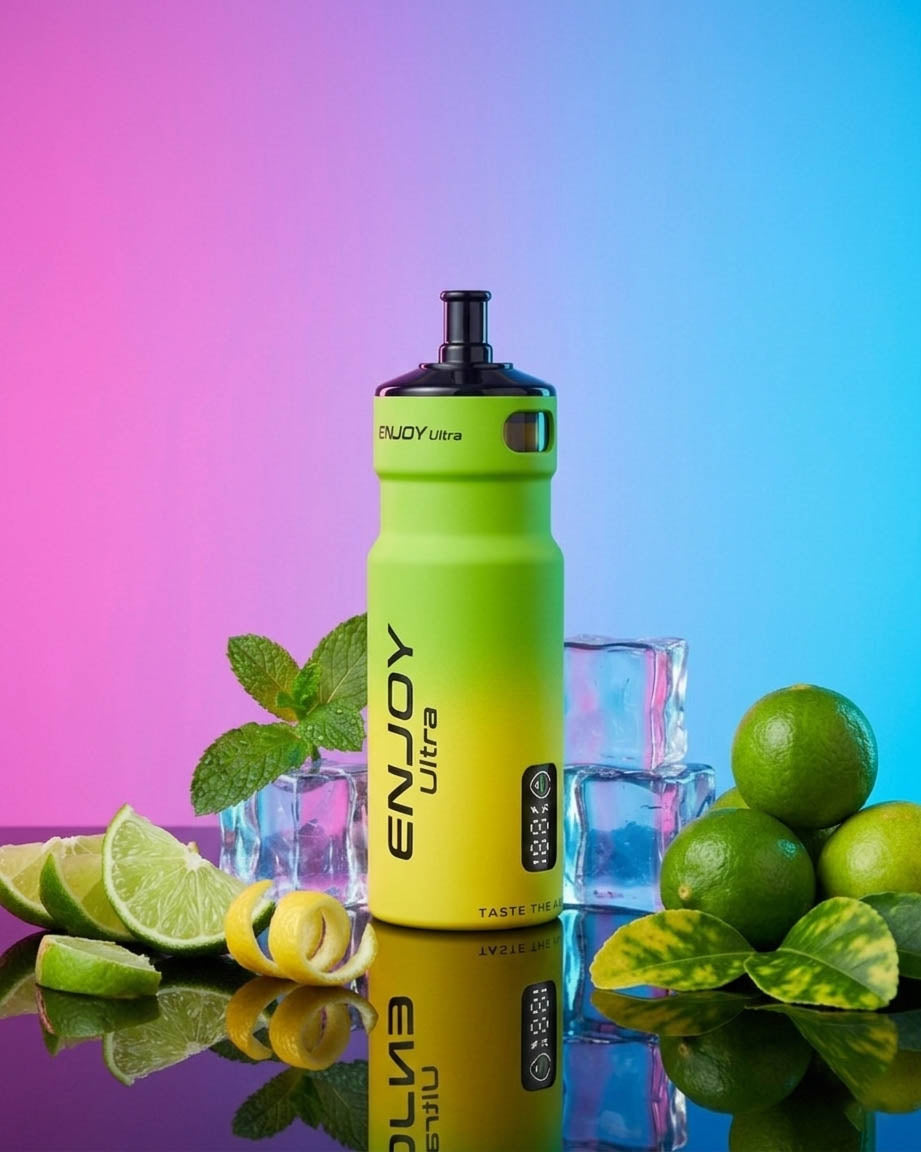 Enjoy Ultra Refillable Vape Kit 9000 Puffs 20mg - Lemon Lime