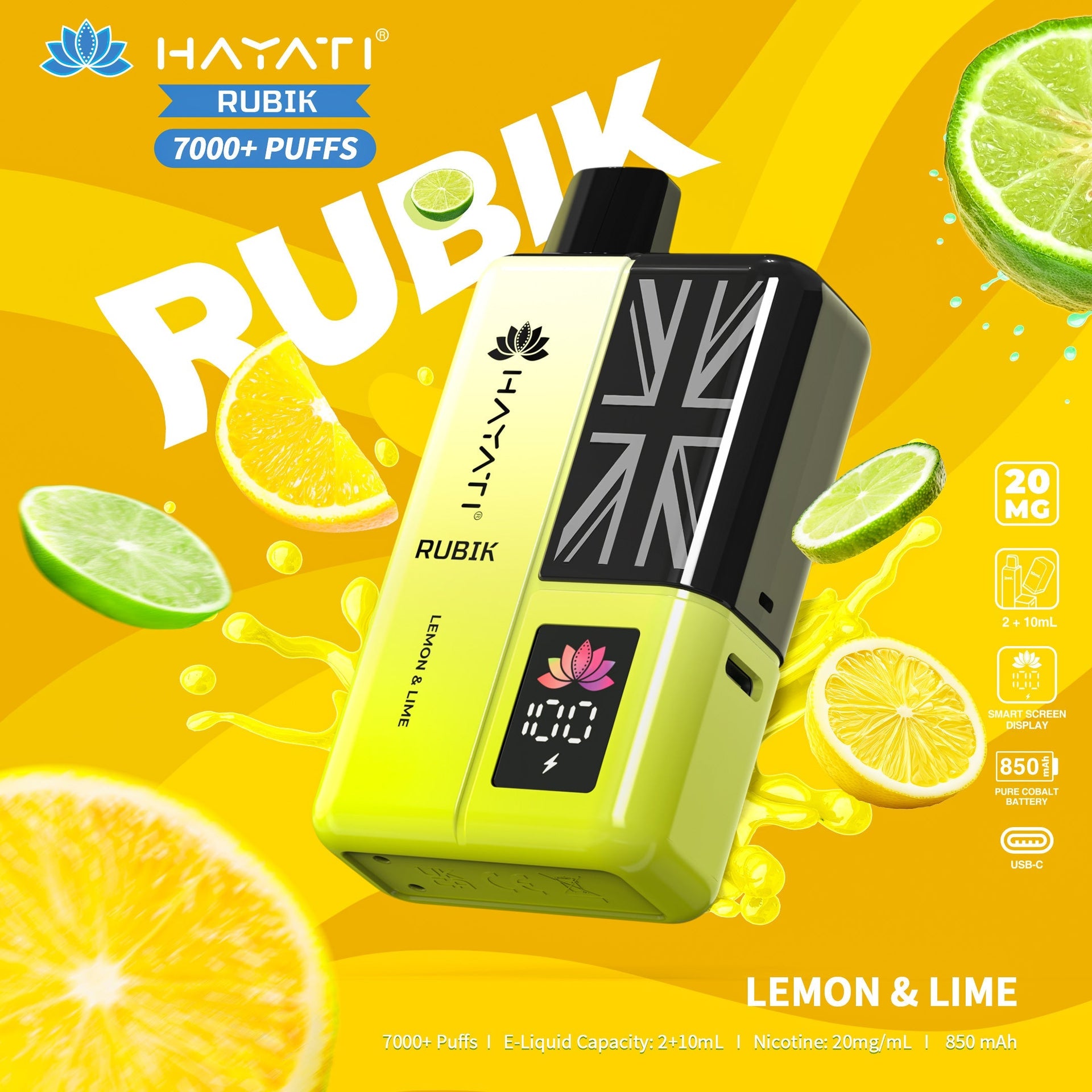 Hayati Rubik 7000 Puffs Disposable Vape| Best Price | UK | Vapes Wholesale - vapeswholesale