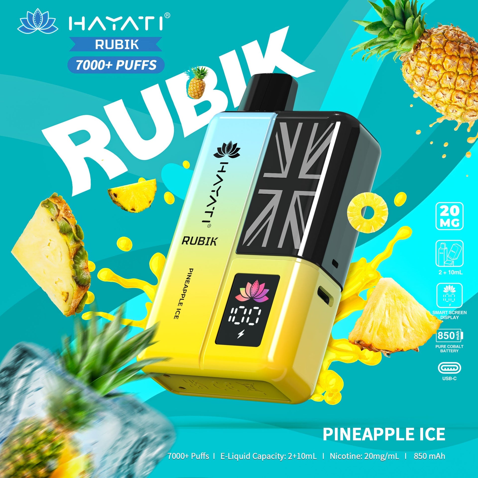 Hayati Rubik 7000 Puffs Disposable Vape| Best Price | UK | Vapes Wholesale - vapeswholesale