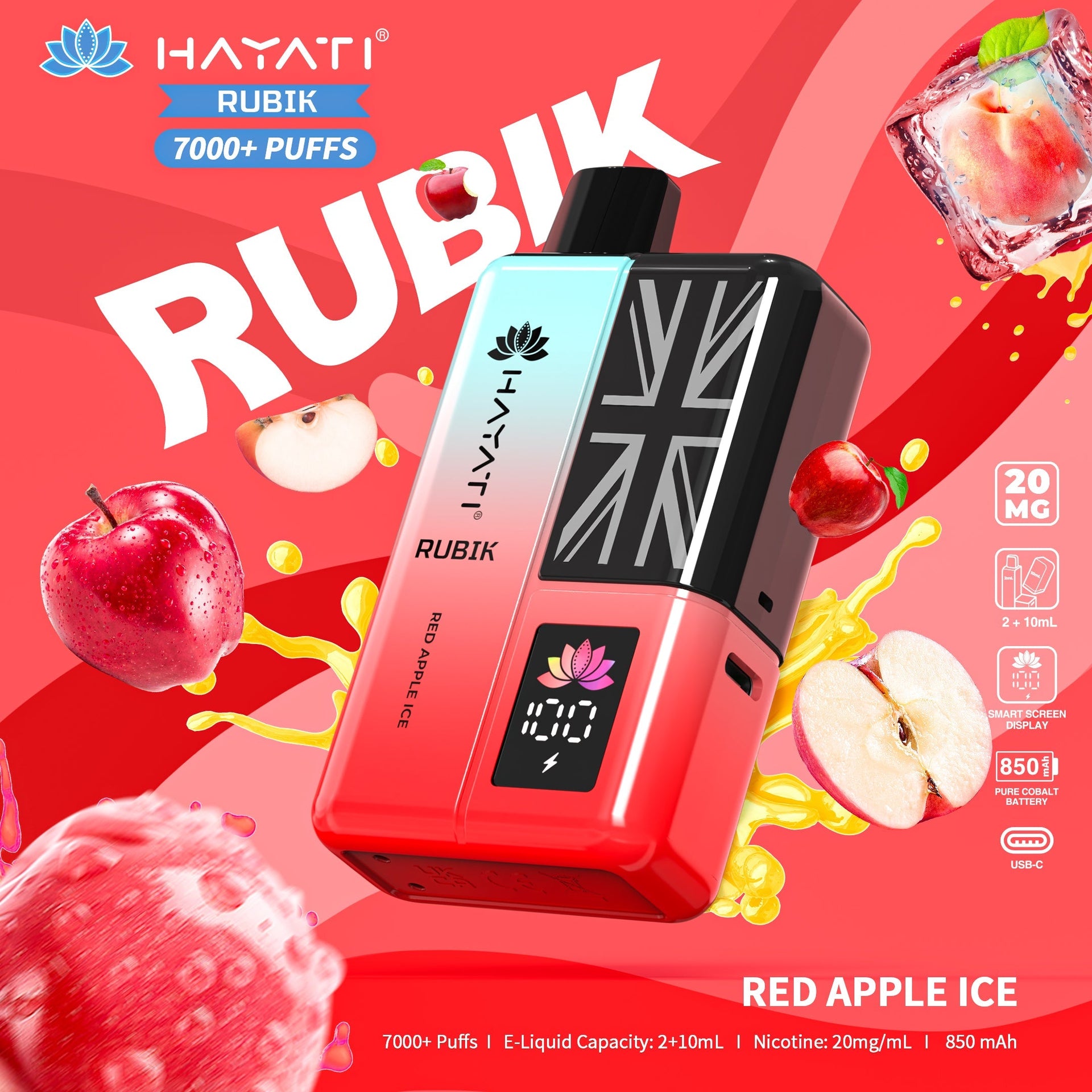 Hayati Rubik 7000 Puffs Disposable Vape| Best Price | UK | Vapes Wholesale - vapeswholesale