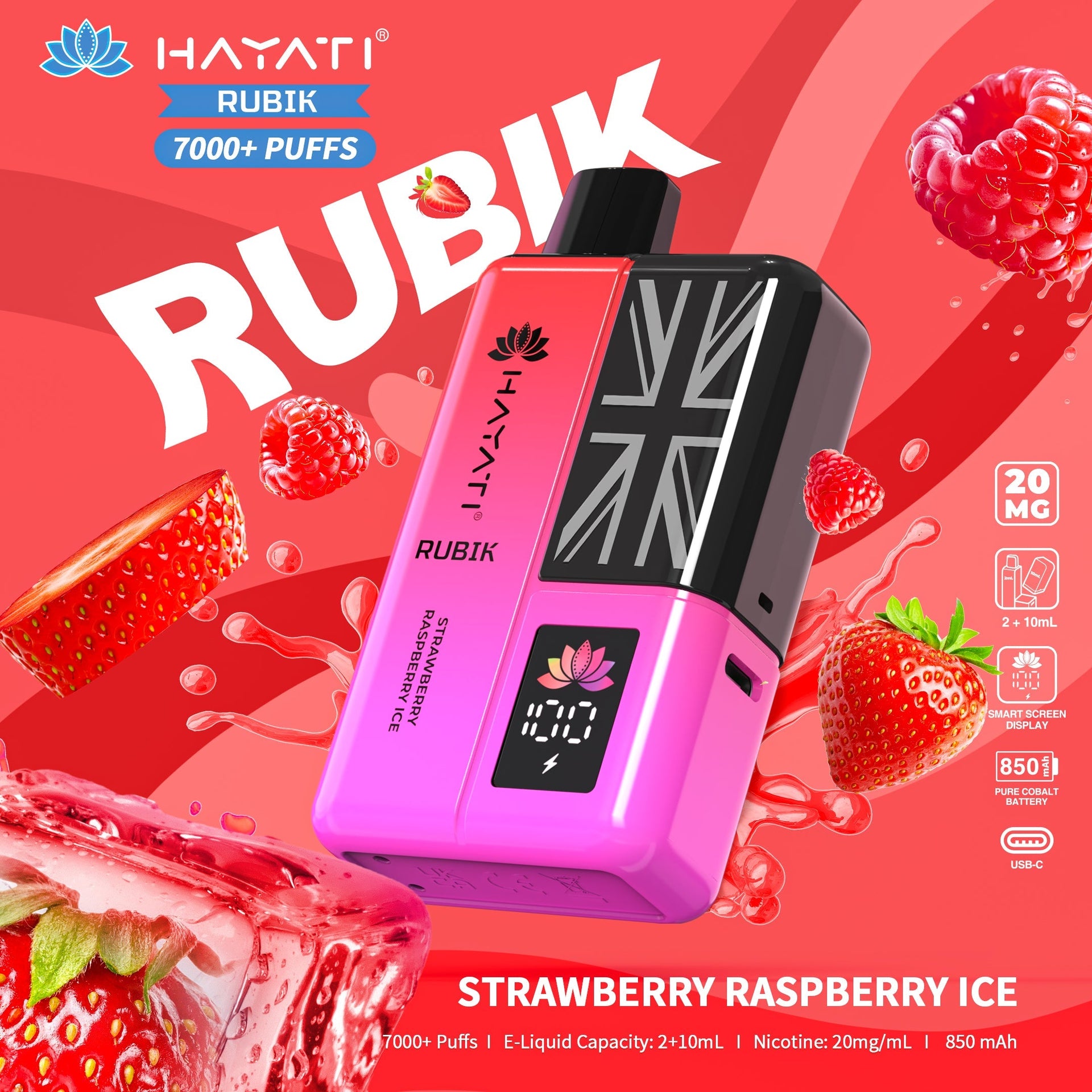Hayati Rubik 7000 Puffs Disposable Vape| Best Price | UK | Vapes Wholesale - vapeswholesale