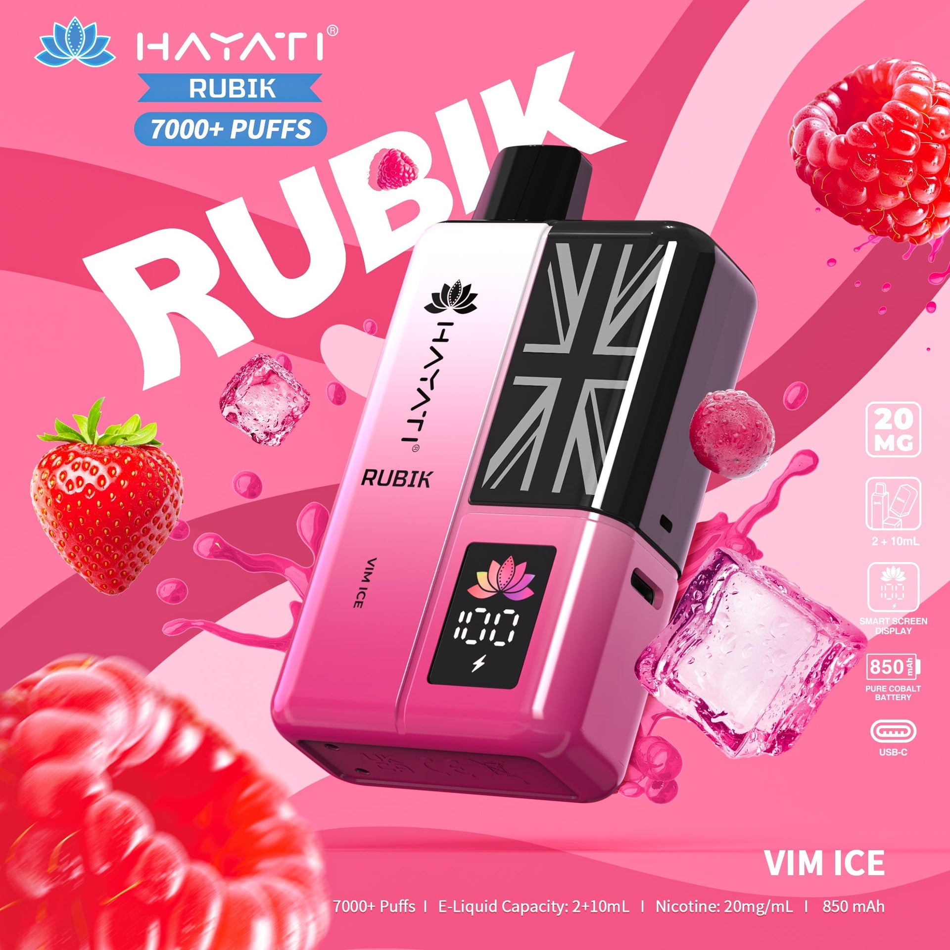 Hayati Rubik 7000 Puffs Disposable Vape| Best Price | UK | Vapes Wholesale - vapeswholesale