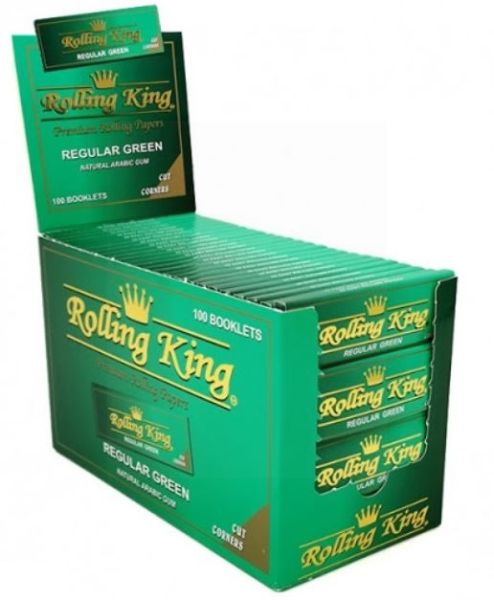 Rolling King Regular Green | Box of 100 | Wholesale UK Bulk Buy Supplier