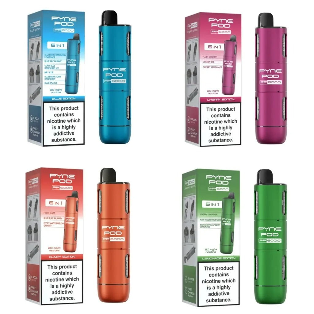 PYNE POD PP6000 6IN1 DISPOSABLE VAPE| Best Price | UK | Vapes Wholesale - vapeswholesale