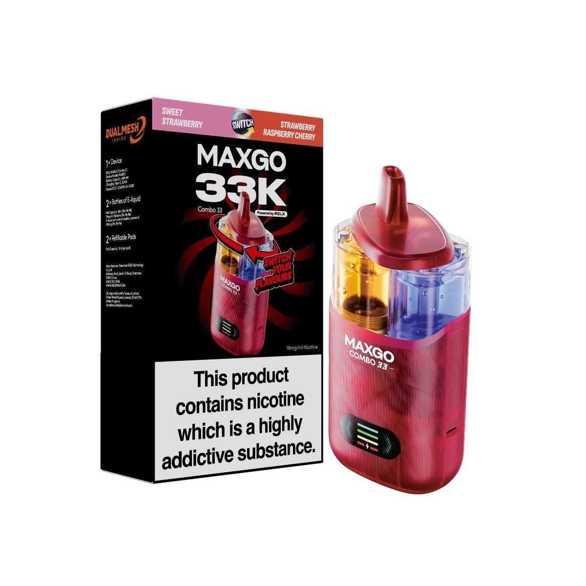 RELX MAXGO Combo 33 | Sweet Strawberry / Strawberry Raspberry Cherry